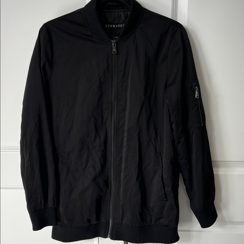 Bernardo Mens Classic Black Bomber Jacket